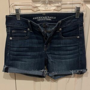 American Eagle Outfitters Super Stretch Dark Blue Jean Shorts